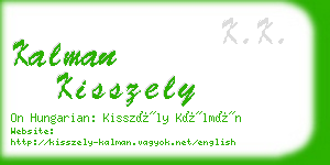 kalman kisszely business card